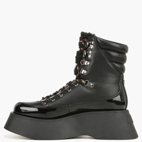 NEW Circus NY by Sam EdelmanGail Lace-Up Platform Boot Y2k Black - Picture 7 of 10